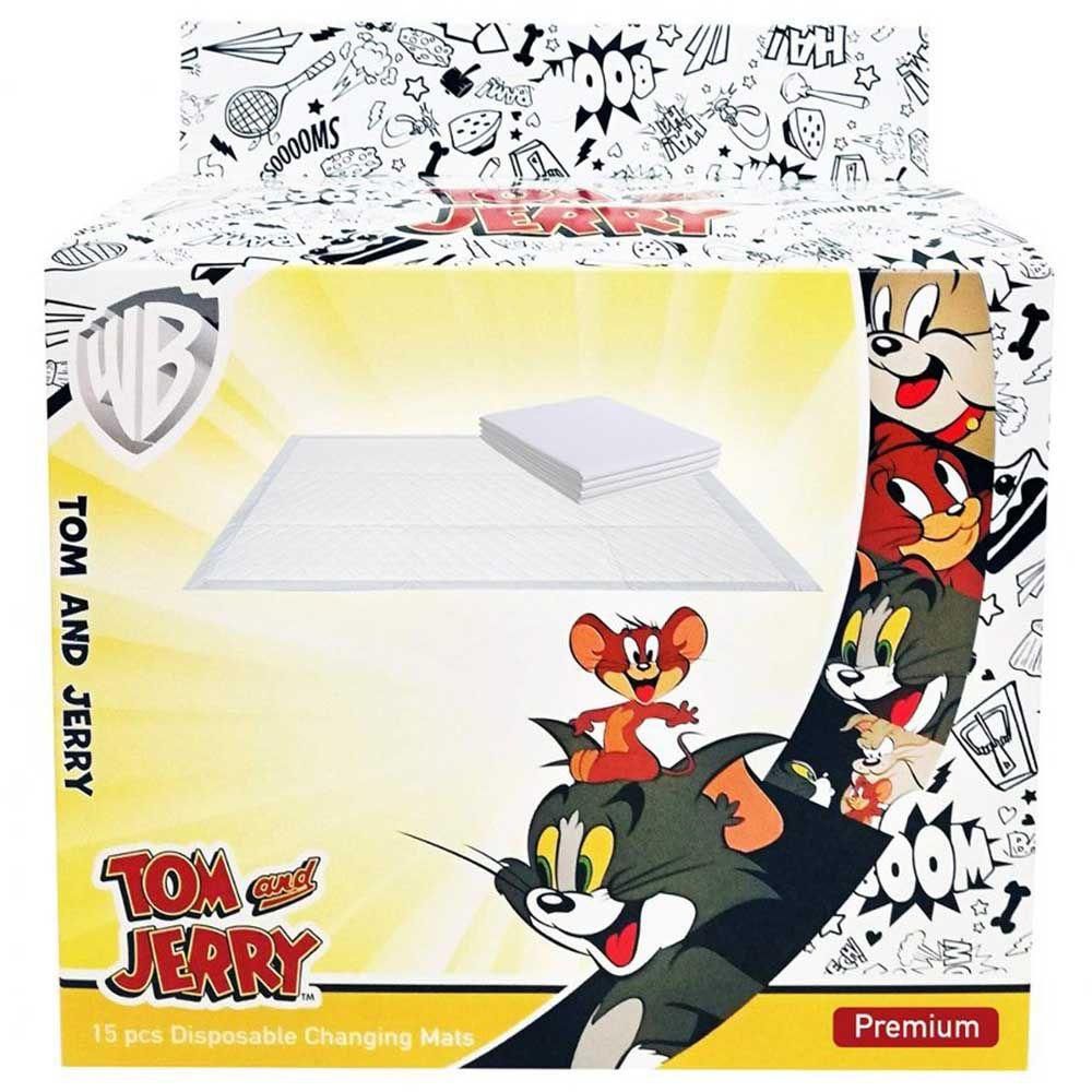 Tom & Jerry - Disposable Changing Mats Box of 15 Pcs- Babystore.ae