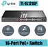 TP-Link 16-Port 10/100Mbps + 2-Port Gigabit Rackmount Switch 16-Port PoE+ (TL-SL1218P)