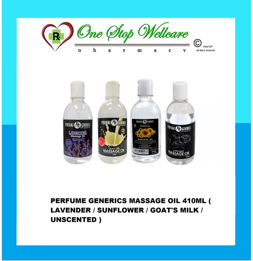 Perfume Generics Massage Oil 410ml (Lavender/Goat's Milk/Unscented)