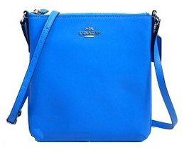 Coach Leather Bag For Women , Blue - Crossbody Bags