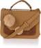 Get Leather Shoulder Bag for Women, 20×15 cm, 1 Zipper - Beige with best offers | Raneen.com
