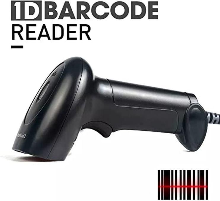 1D USB Laser Barcode Scanner for POS, Warehouse, Store, Library, with High Performance