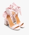 Light Pink Honesty Lace-Up Sandals