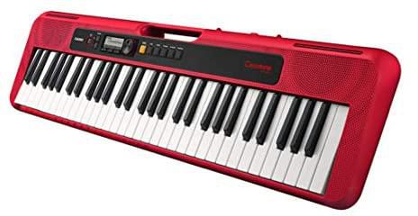 Casio CT-S200RD Keyboard in Red with 61 Standard Keys and Accompanying Automatic