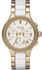 ساعة نسائية Dkny Women's NY8182 White Ceramic Analog Quartz Watch with White Dial