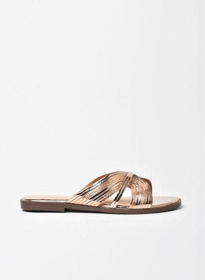 Stylish Flat Sandals Bronze
