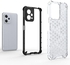 Xiaomi Redmi Note 12 5G , Shockproof, Durable And Anti-Slip Honeycomb Protective Pattern Cover - Black Edges Transparent Back