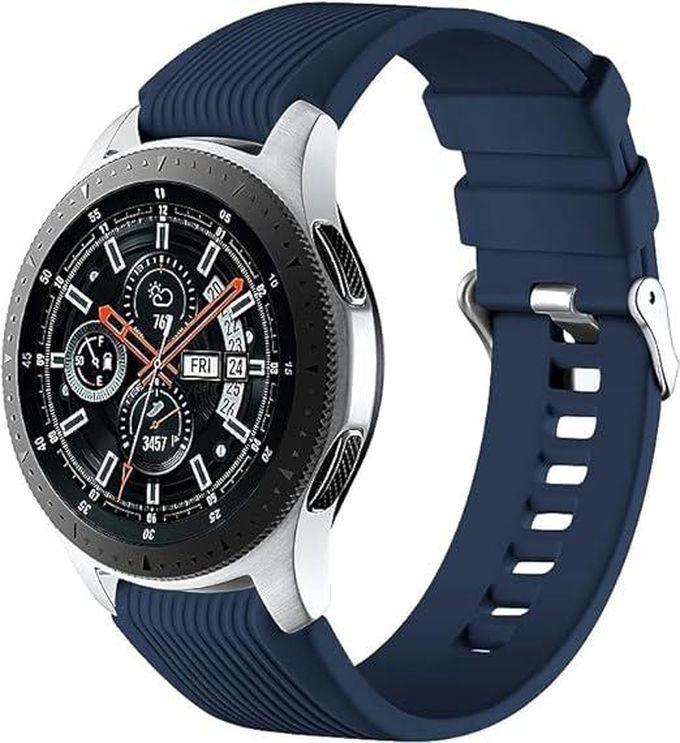 Silicone Sport Band Compatible with Samsung Galaxy Watch 3 45mm/Gear S3 Frontier/Classic/Galaxy Watch 46mm/Huawei Watch GT2 Pro/GT 2e/GT 46mm/GT2 46mm/Ticwatch Pro 3, 22mm (Navy)