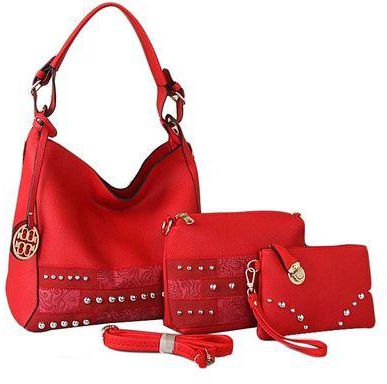 Fashion 3 in 1 Handbag - Red