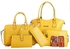 MYSMAR – VG201 Bundle 6 in1 Yellow PU Leather Ladies Handbags