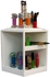 Rotational Solid Wood Table Top Organizer - White