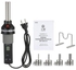 Portable Temperature-Controlled Soldering Heat Gun With Accessories Black/Silver/Grey