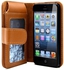 Margoun PU Leather Folio Wallet Flip Case Cover with Screen Protector Compatible with iPhone 5c - Brown