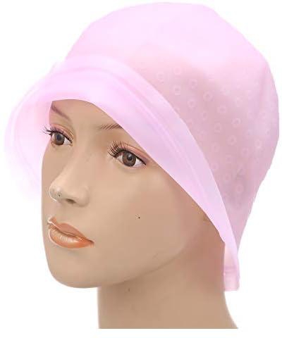 قبعة صبغ الشعر قابلة لإعادة الاستخدام من أنسيلف قبعة سيليكون لتلوين الشعر مع خطاف أدوات تصفيف الشعر