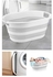 28L Collapsible Plastic Laundry Basket, Oval Tub/Basket, Foldable Storage Container/Organizer, Space Saving Laundry Hamper, Water Assorted Colors