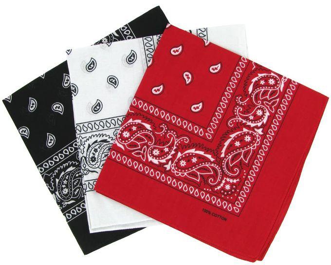 4-Pack Bandana Square Scarf Face Mask Handkerchief