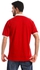 Pavone Pique Bi-Tone Cotton Half Sleeves Polo Shirt - Red & Light Grey