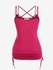 Plus Size Strappy Cinched Ruched Keyhole Cutout Cami Top - 4x | Us 26-28