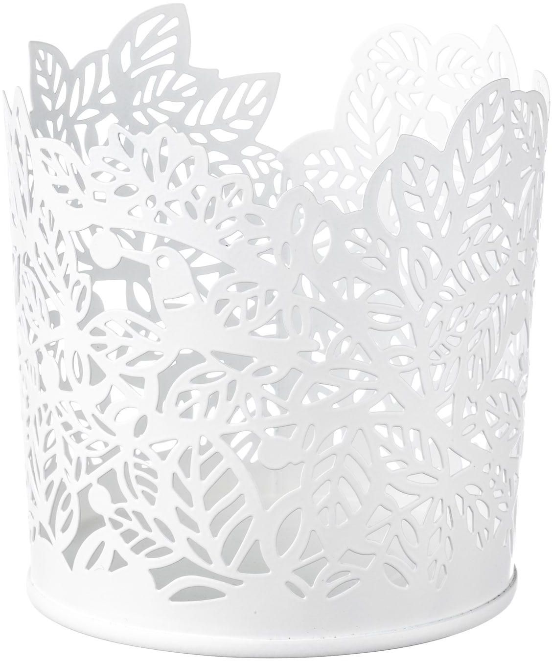 SAMVERKA Tealight holder - white 8 cm