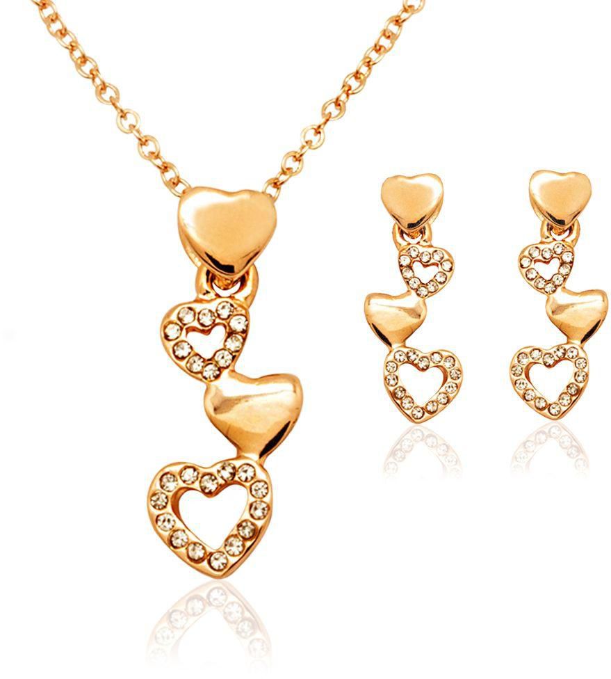 Mysmar 18K Gold Plated Heart Jewelry Set [MM144]