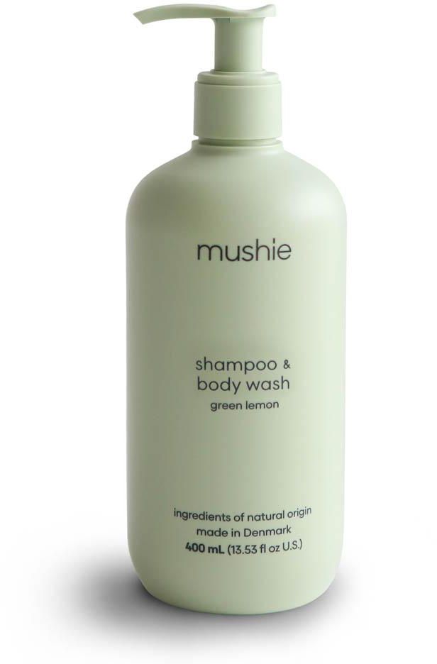 Mushie - Baby Shampoo & Body Wash Green Lemon - 400 ml- Babystore.ae