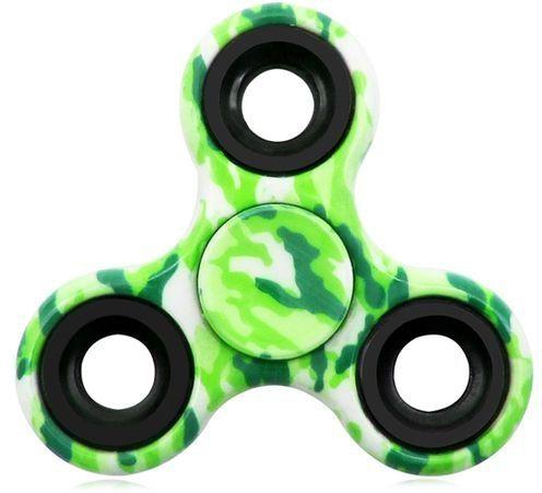 Generic Stress Relief Toy Camouflage Finger Gyro Fidget Spinner - Green