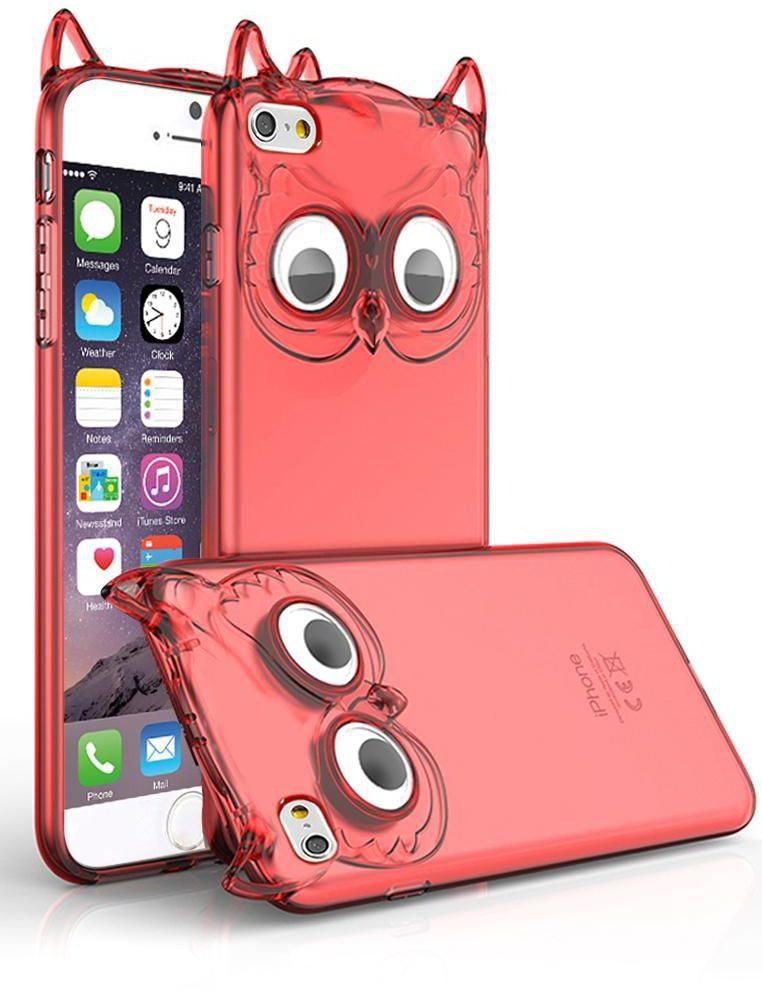 Margoun Owl Series Soft Case Cover Compatible for Apple iPhone 6 Plus/6s Plus in Red