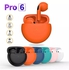 Pro6 Wireless Headset Bluetooth Earphones Earbuds Hi-fi Orange