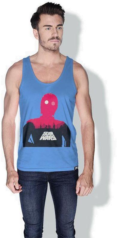 Creo Star Wars Movie Posters Tanks Tops For Men - L, Blue