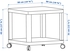TINGBY Side table on castors - white 50x50 cm