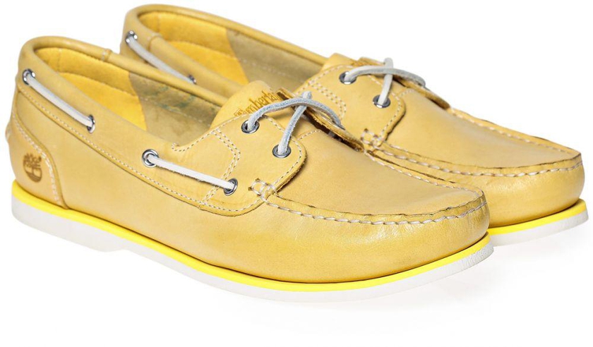 Timberland TMA14QAW01 Classic Boat Unlined Shoes for Women - 9.5 US, Maize Yellow