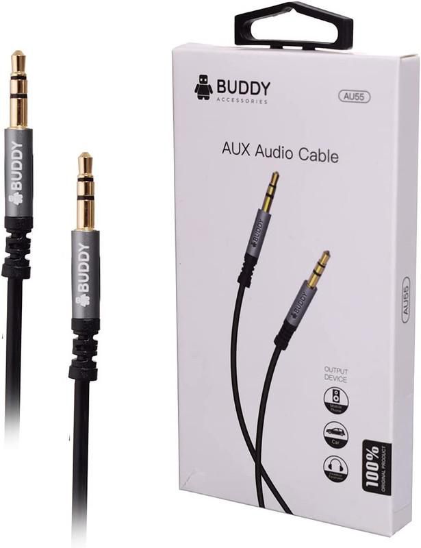Buddy BU-AU55 AUX Cable, Female to Female, 1 Meter - Black