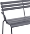 Greensboro 2-Seater Steel Bench (114 x 56 x 79 cm, Graphite)