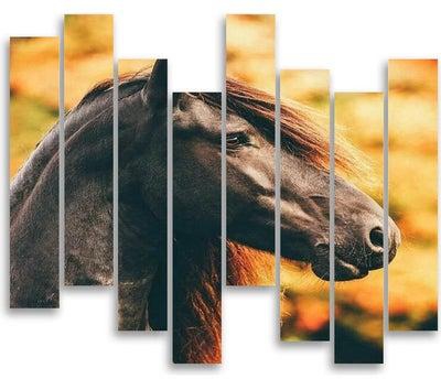 لوحة فنية بتصميم حصان من 8 قطع متعدد الألوان M