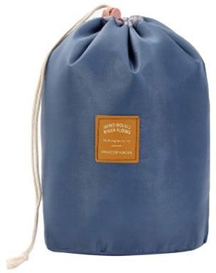 حقيبة مستحضرات التجميل مقاومة للمياه أزرق/ أبيض
