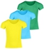 Silvy Set Of 3 T-Shirts For Girls - Multicolor, 12 To 14 Years