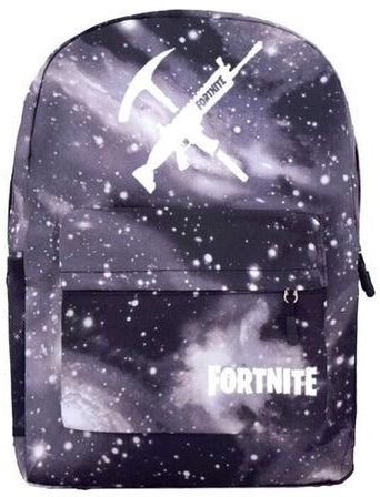 حقيبة ظهر مطبوع بتصميم لعبة Fortnite أزرق/رمادي