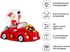 Car Santa Claus Music Box LED Light Music Water Snowball With 8 Music And Color Lights Santa Claus, Snowman, Reindeer, Music Box, Christmas Decoration, Xmas Gift -19x14CM