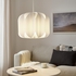 MOJNA Pendant lamp shade - textile/white 47 cm