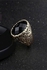 Alloy Agate Studded Ring