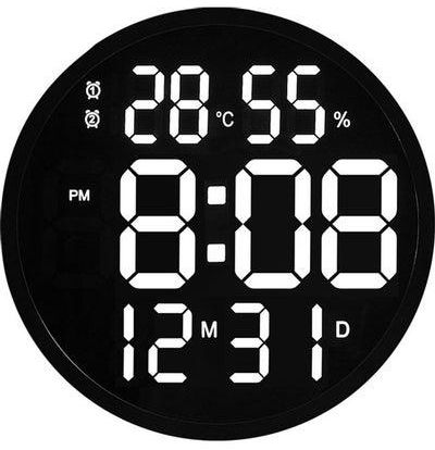 Digital Electronic Clock With Large Font Display Black/White