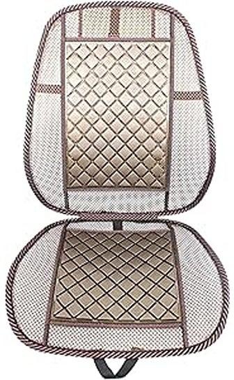 Car Driver Seat Cushion Breathable Mesh Cooling Seat Cover Back Massage Cushion for Car Auto Truck - Brown