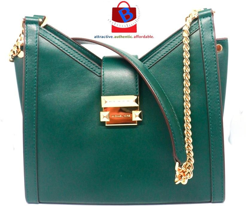 Michael Kors Whitney Small Leather Shoulder Bag 30H8GWHE0L-305 (Green)