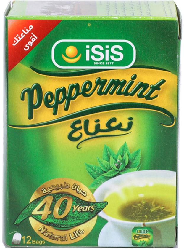 Isis Natural Egyptian Peppermint Flavour Herbal Tea - 12 Sachets