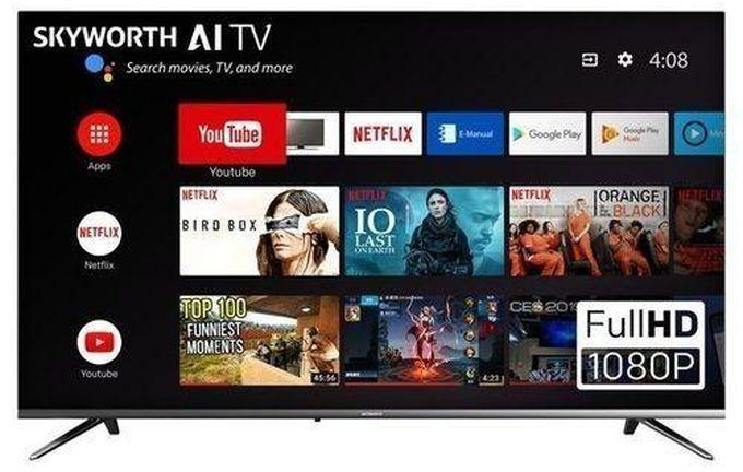 Skyworth 43E3A, 43" Full HD Frameless Smart Android TV – Black