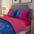 أفانتيكا - طقم مفرش سرير عالي الجودة 6 قطع - كينج سيز ‫( مجوز) 215 × 225 سم - وردي غامق × أزرق