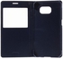 حافظة جلد فوليو مع نافذة عرض لهواتف سامسونج جلاكسي S6 G920 - ازرق