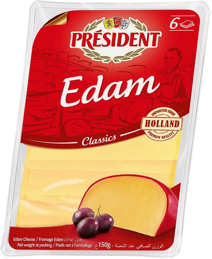 President Edam Slices Cheese 150g