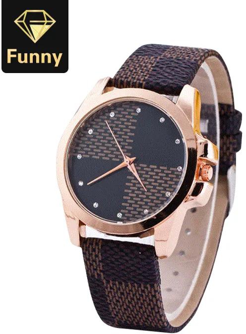 2021 High quality Women's Watches Women PU Leather Strap Analog Quartz Ladies Wrist Watches Fashion Brand Luxury Watch