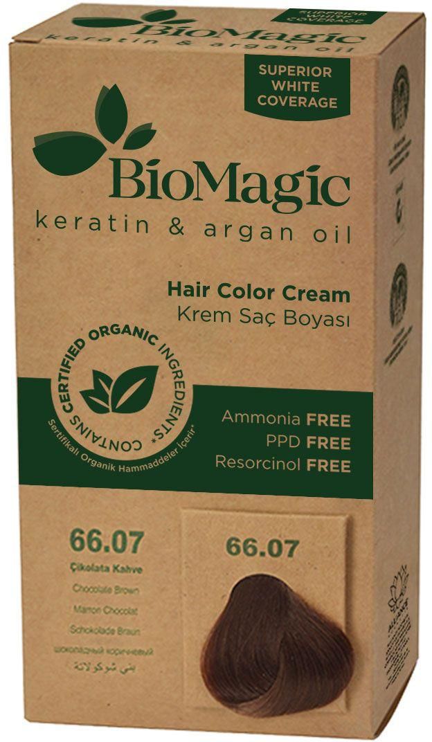 Biomagic - Keratin & Argan Oil Hair Color Cream 66/07 Chocolate Brown- Babystore.ae